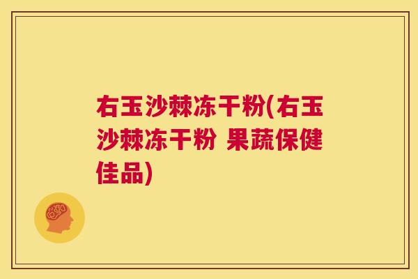 右玉沙棘冻干粉(右玉沙棘冻干粉 果蔬保健佳品)