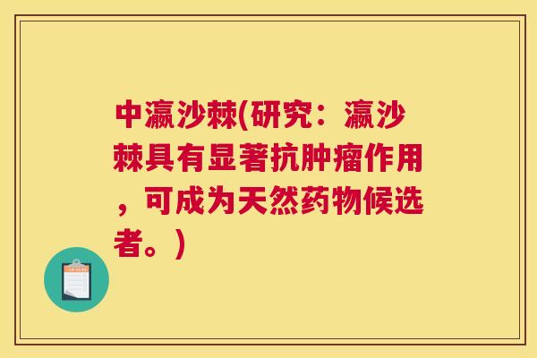 中瀛沙棘(研究：瀛沙棘具有显著抗肿瘤作用，可成为天然药物候选者。)
