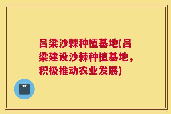 吕梁沙棘种植基地(吕梁建设沙棘种植基地，积极推动农业发展)