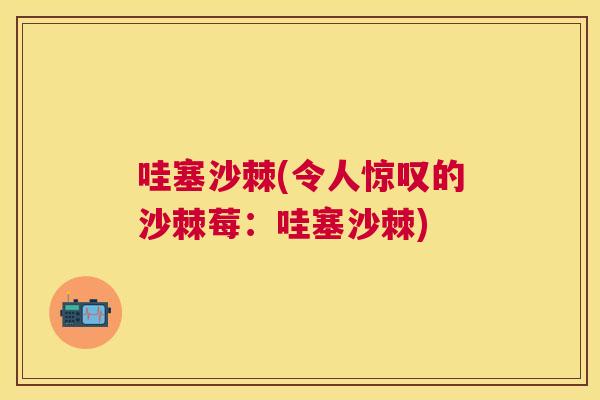哇塞沙棘(令人惊叹的沙棘莓：哇塞沙棘)