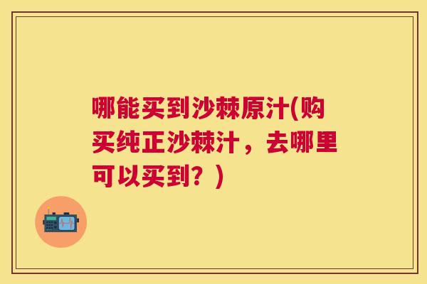 哪能买到沙棘原汁(购买纯正沙棘汁，去哪里可以买到？)