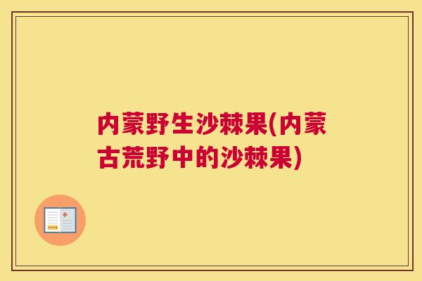 内蒙野生沙棘果(内蒙古荒野中的沙棘果)