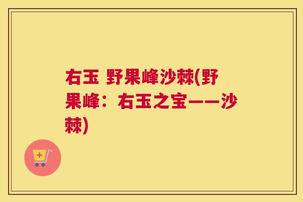 右玉 野果峰沙棘(野果峰：右玉之宝——沙棘)