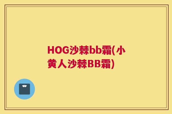 HOG沙棘bb霜(小黄人沙棘BB霜)