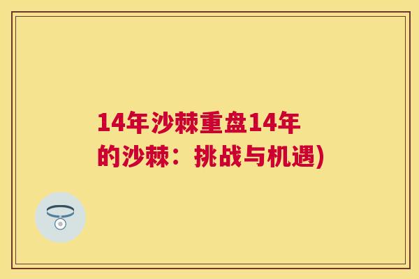 14年沙棘重盘14年的沙棘：挑战与机遇)