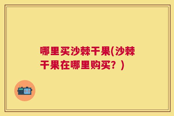 哪里买沙棘干果(沙棘干果在哪里购买？)