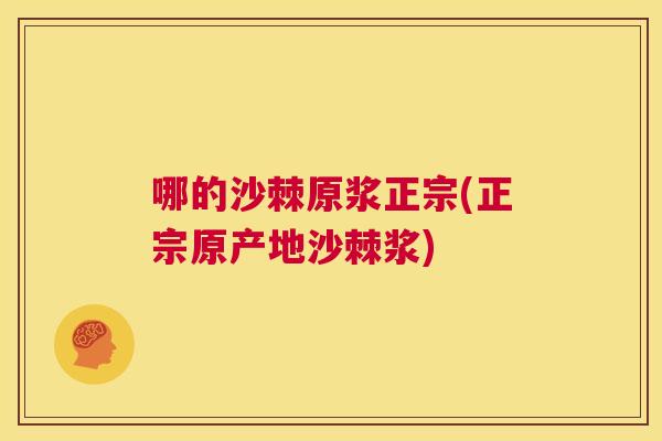 哪的沙棘原浆正宗(正宗原产地沙棘浆)