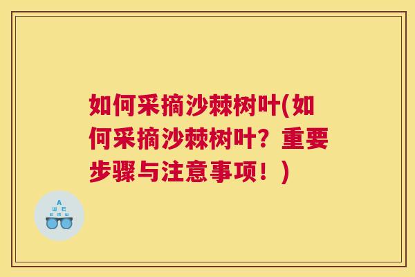 如何采摘沙棘树叶(如何采摘沙棘树叶？重要步骤与注意事项！)