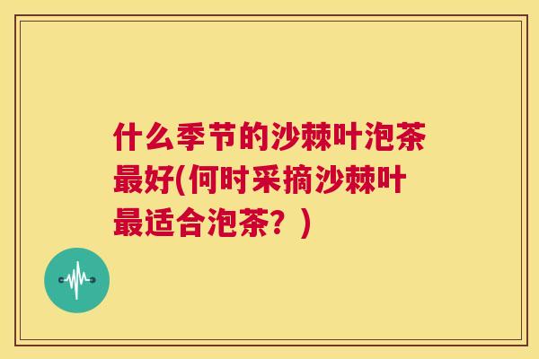 什么季节的沙棘叶泡茶最好(何时采摘沙棘叶最适合泡茶？)