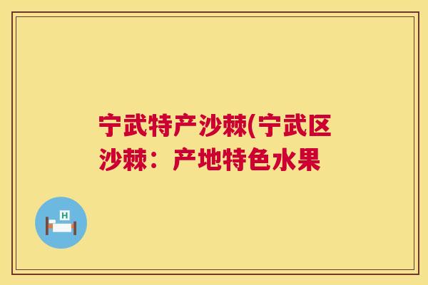 宁武特产沙棘(宁武区沙棘：产地特色水果