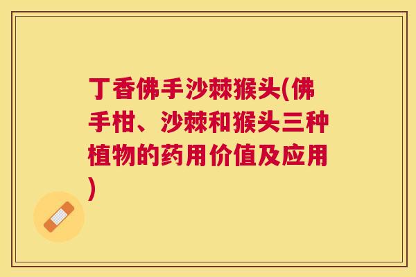 丁香佛手沙棘猴头(佛手柑、沙棘和猴头三种植物的药用价值及应用)