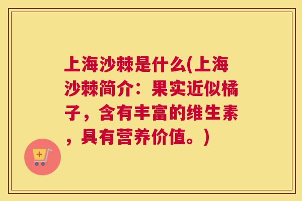 上海沙棘是什么(上海沙棘简介：果实近似橘子，含有丰富的维生素，具有营养价值。)