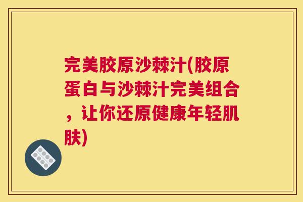完美胶原沙棘汁(胶原蛋白与沙棘汁完美组合，让你还原健康年轻肌肤)