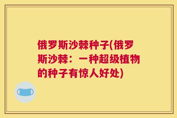 俄罗斯沙棘种子(俄罗斯沙棘：一种超级植物的种子有惊人好处)