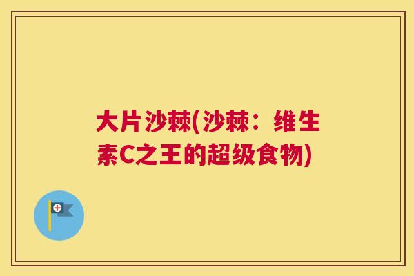 大片沙棘(沙棘：维生素C之王的超级食物)