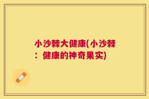 小沙棘大健康(小沙棘：健康的神奇果实)