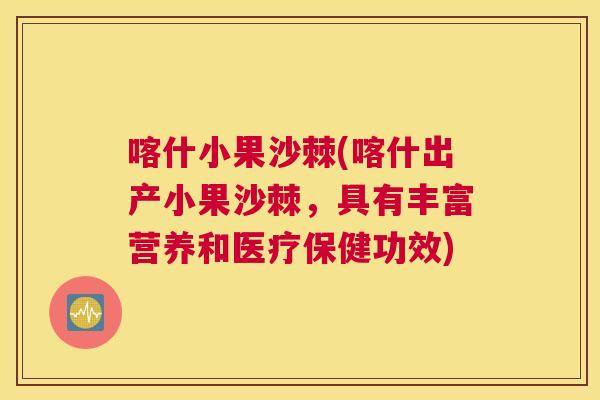 喀什小果沙棘(喀什出产小果沙棘，具有丰富营养和医疗保健功效)
