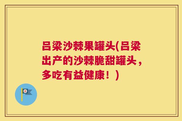 吕梁沙棘果罐头(吕梁出产的沙棘脆甜罐头，多吃有益健康！)