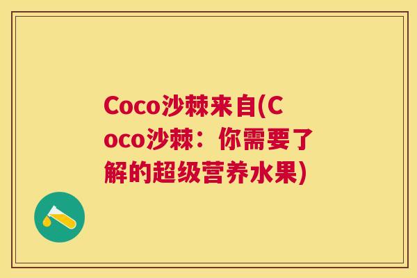 Coco沙棘来自(Coco沙棘：你需要了解的超级营养水果)
