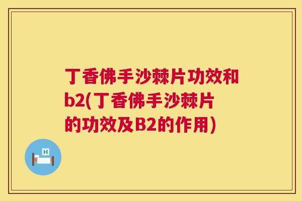 丁香佛手沙棘片功效和b2(丁香佛手沙棘片的功效及B2的作用)