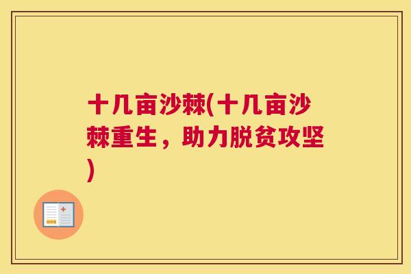 十几亩沙棘(十几亩沙棘重生，助力脱贫攻坚)