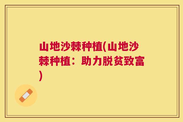 山地沙棘种植(山地沙棘种植：助力脱贫致富)