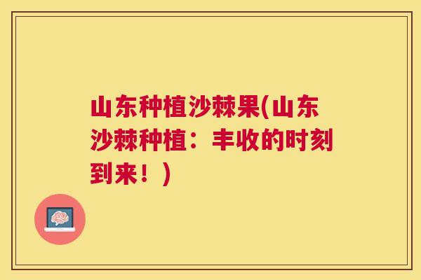 山东种植沙棘果(山东沙棘种植：丰收的时刻到来！)