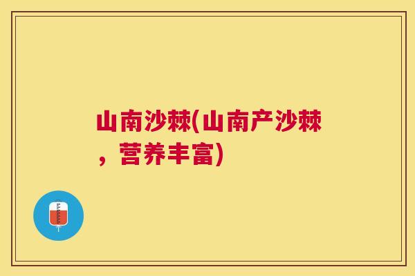 山南沙棘(山南产沙棘,营养丰富)