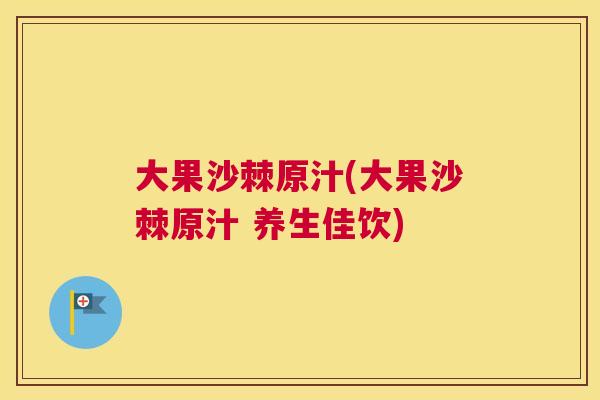 大果沙棘原汁(大果沙棘原汁 养生佳饮)