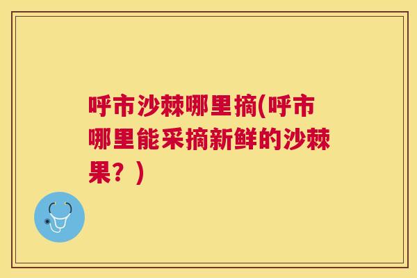 呼市沙棘哪里摘(呼市哪里能采摘新鲜的沙棘果？)