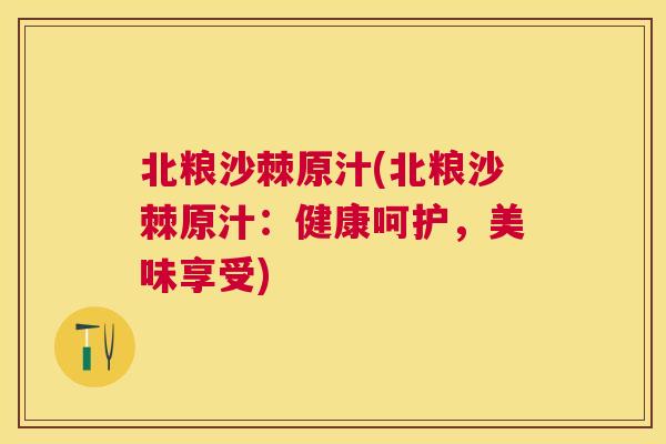 北粮沙棘原汁(北粮沙棘原汁：健康呵护，美味享受)
