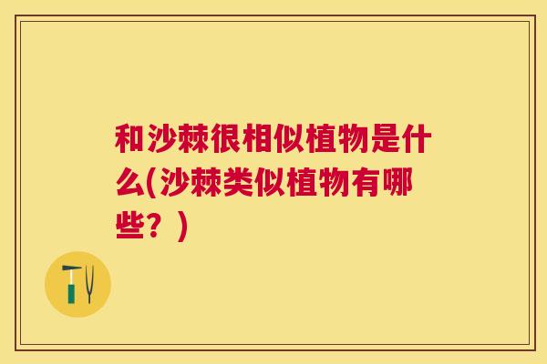 和沙棘很相似植物是什么(沙棘类似植物有哪些？)