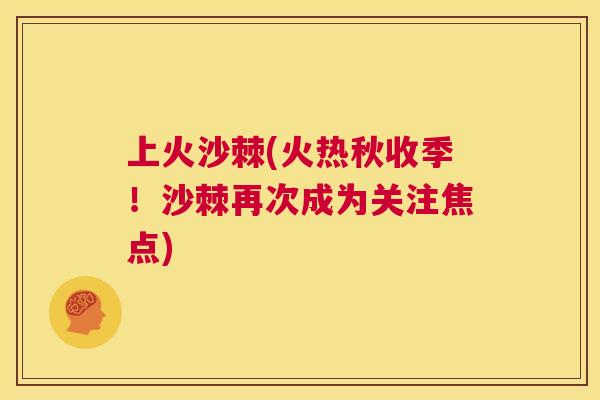 上火沙棘(火热秋收季！沙棘再次成为关注焦点)
