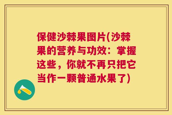 保健沙棘果图片(沙棘果的营养与功效:掌握这些,你就不再只把它当作一颗普通水果了)