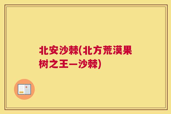 北安沙棘(北方荒漠果树之王—沙棘)