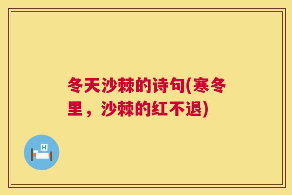 冬天沙棘的诗句(寒冬里,沙棘的红不退)