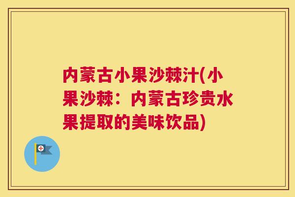内蒙古小果沙棘汁(小果沙棘:内蒙古珍贵水果提取的美味饮品)