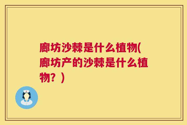 廊坊沙棘是什么植物(廊坊产的沙棘是什么植物？)
