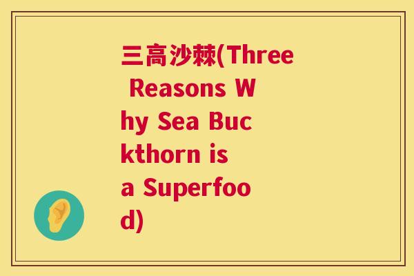三高沙棘(Three Reasons Why Sea Buckthorn is a Superfood)