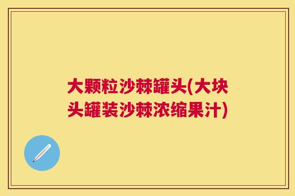 大颗粒沙棘罐头(大块头罐装沙棘浓缩果汁)