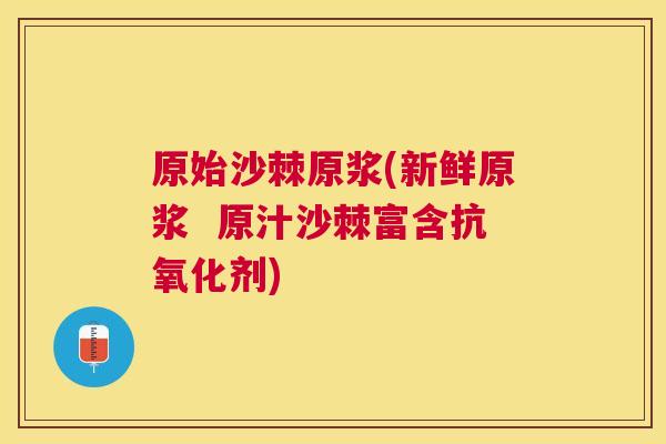 原始沙棘原浆(新鲜原浆 原汁沙棘富含抗氧化剂)
