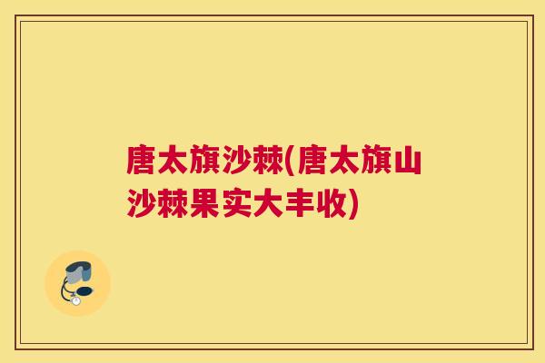 唐太旗沙棘(唐太旗山沙棘果实大丰收)