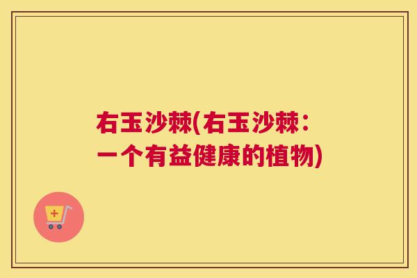 右玉沙棘(右玉沙棘：一个有益健康的植物)