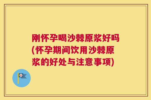 刚怀孕喝沙棘原浆好吗(怀孕期间饮用沙棘原浆的好处与注意事项)