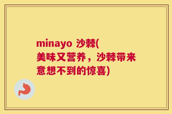 minayo 沙棘(美味又营养,沙棘带来意想不到的惊喜) minayo 沙棘(美味又营养,沙棘带来意想不到的惊喜)