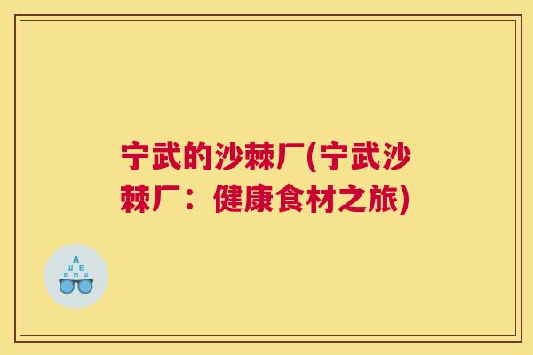 宁武的沙棘厂(宁武沙棘厂:健康食材之旅)