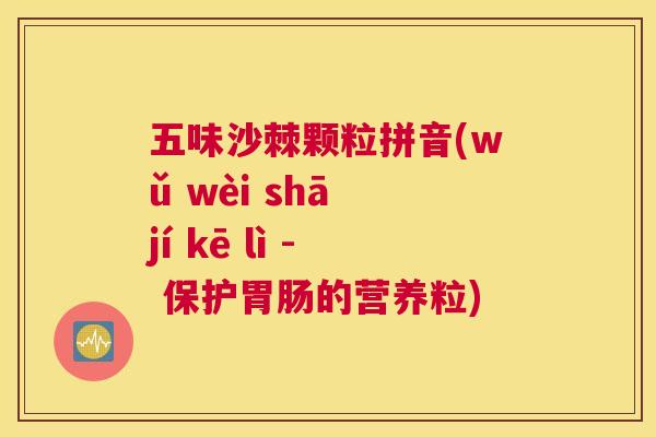 五味沙棘颗粒拼音(wǔ wèi shā jí kē lì - 保护胃肠的营养粒)