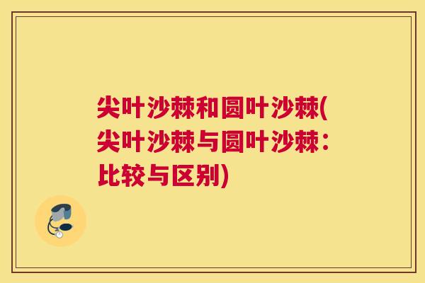 尖叶沙棘和圆叶沙棘(尖叶沙棘与圆叶沙棘:比较与区别)