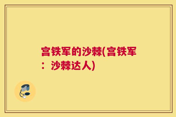宫铁军的沙棘(宫铁军：沙棘达人)