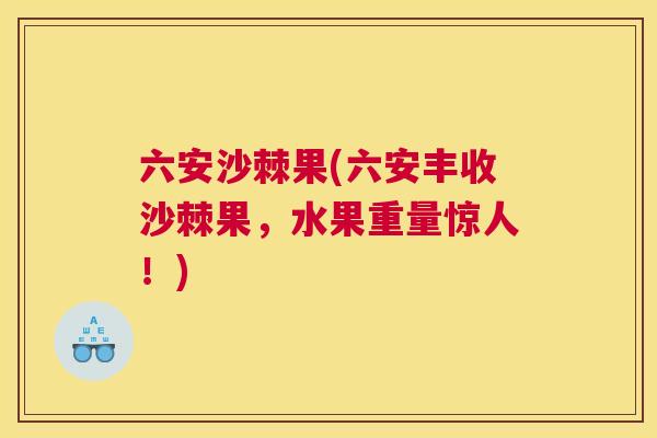 六安沙棘果(六安丰收沙棘果，水果重量惊人！)